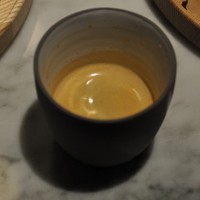A shot of speciality coffee from an Nespresso-compatible capsule served by Maxwell Colonna-Dashwood at a talk at Modern Society.