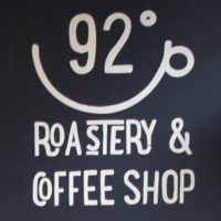 The 92 Degrees logo, taken from above the counter on the Hardman Road coffee shop.