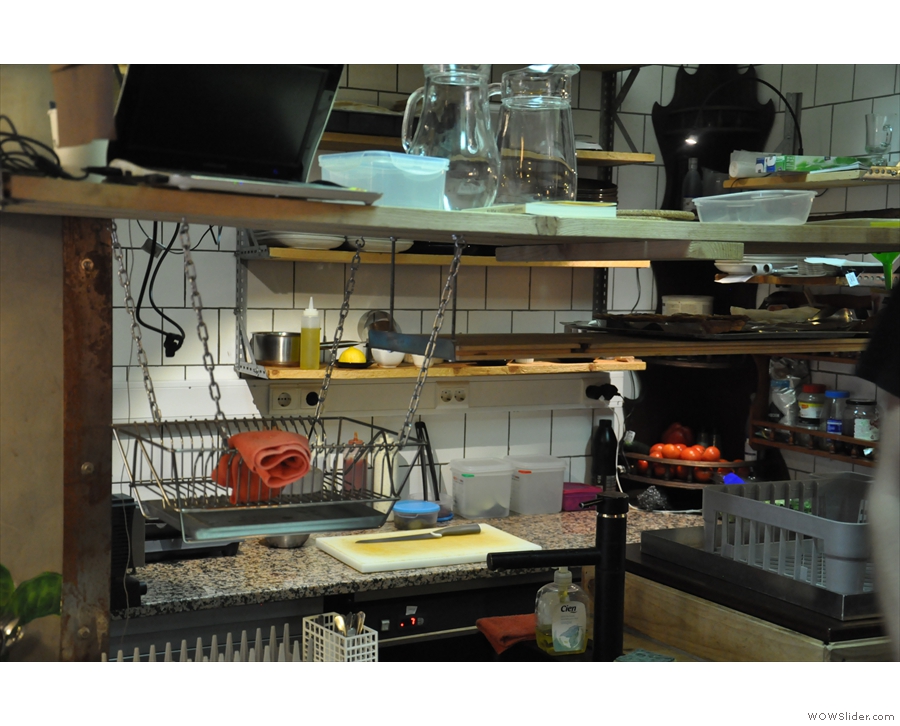 Why, it's Fabrica's impressive kitchen, where all the food is prepared.