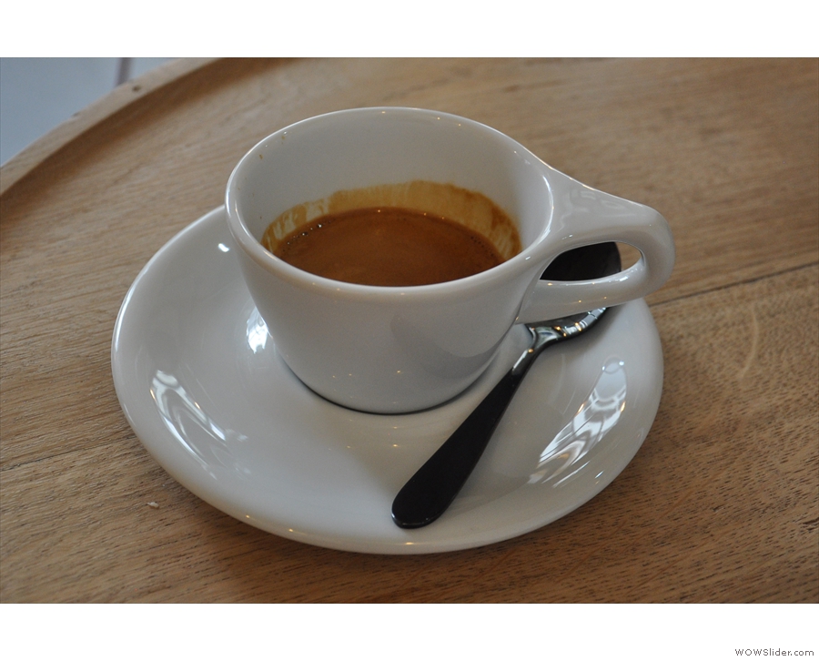 On my return on Bank Holiday Monday, I had the Ethiopian single-origin espresso...