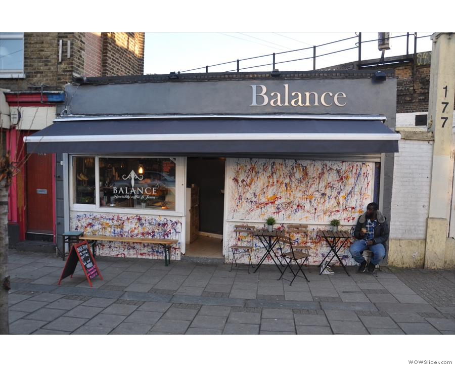 A look at Balance cafe, Brixton, a small and friendly coffee shop & juice  bar in Ferndale Road, SW9