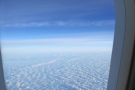 This was the view out of the window for most of the flight: fluffy clouds.
