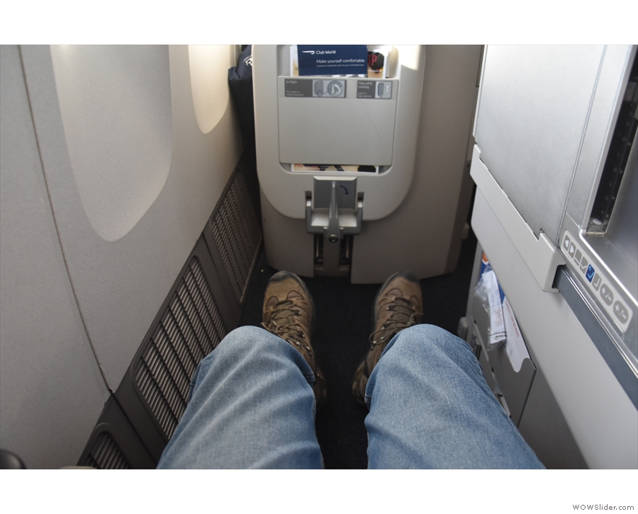 There's not a lot of space around the seats, but there is plenty of leg room.