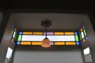 There's also some lovely coloured glass above the windows.