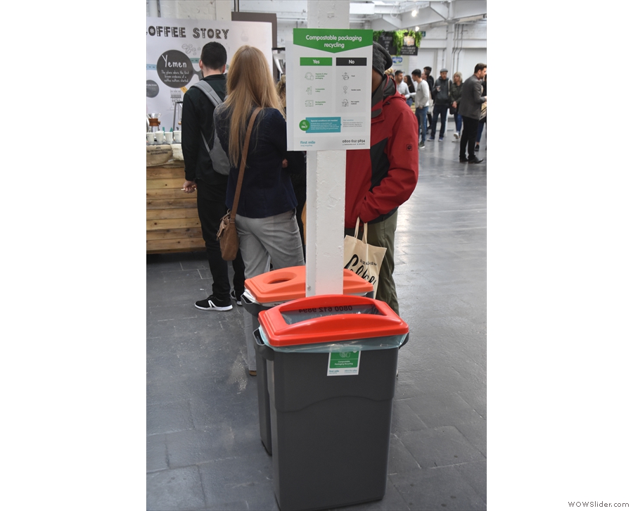 There were plenty of recycling bins as well, clearly signposted and regularly emptied.
