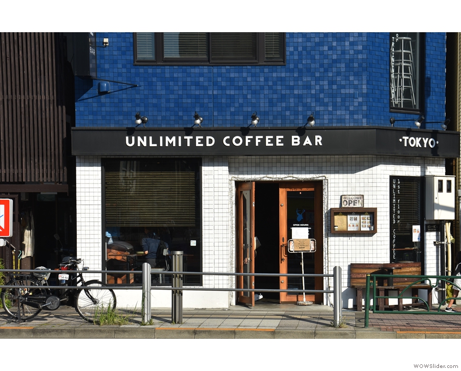 Back on the ground, and this is what we've actually come for: the Unlimited Coffee Bar.