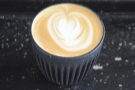 I'm pleased to say that I was the very first customer, celebrating with this flat white.