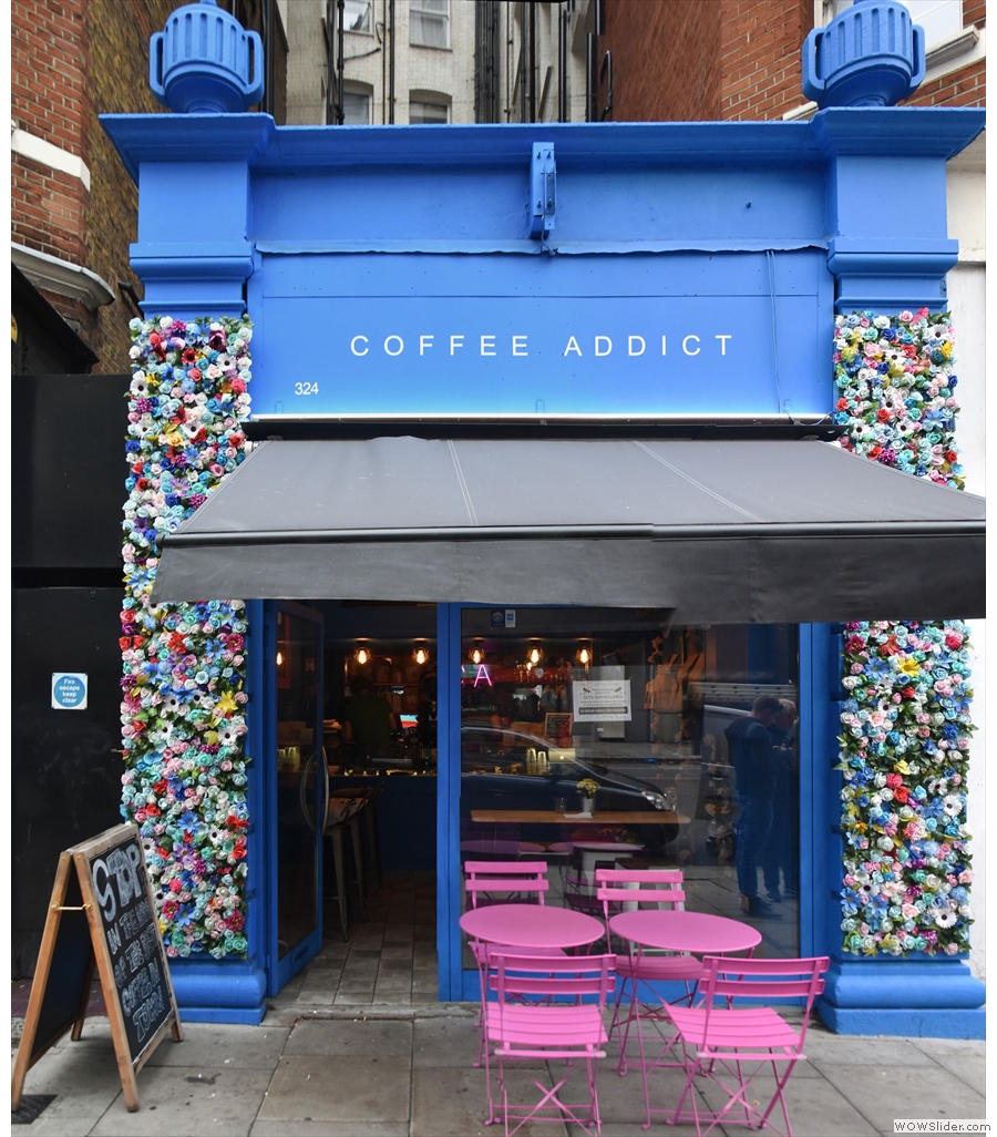Coffee Addict, opposite Victoria Station in London, another find of 2019.