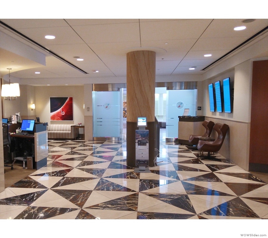 The entrance area to the Admiral's Club, American Airlines' lounge.