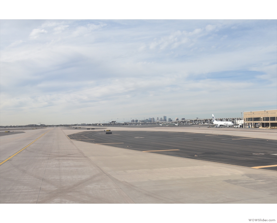 The big, open spaces of the runways and taxiways of Phoenix Sky Harbor.