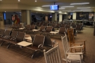 In contrast to Atlanta, Portland Jetport is a lovely little airport. Look, there's rocking chairs!