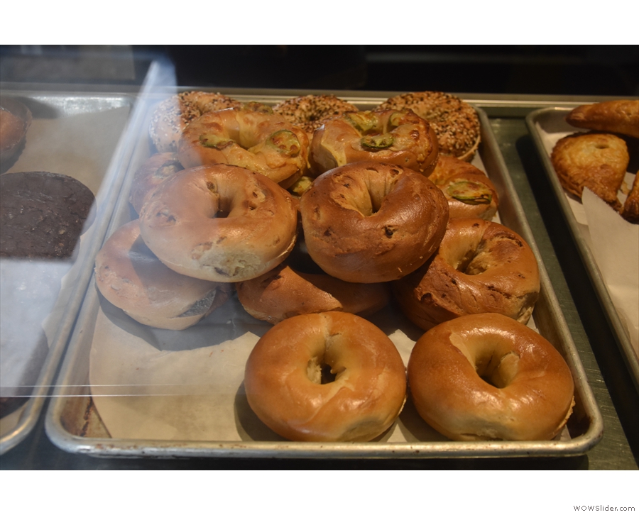 There was plenty of choice, including bagels...