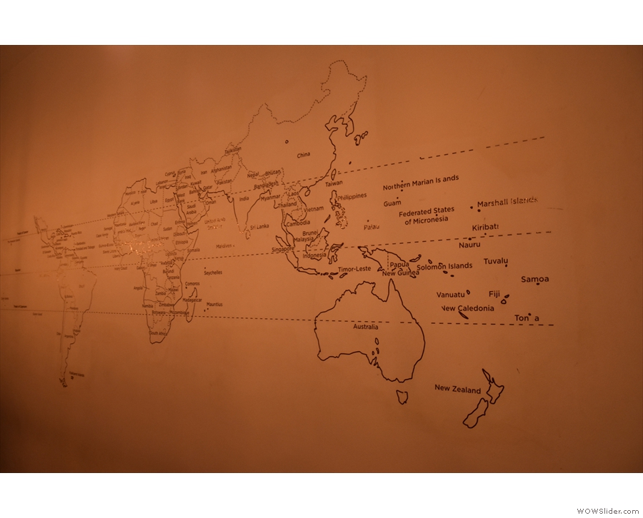 As well as the temporary exhibitions, this map of the world's coffee growing regions...