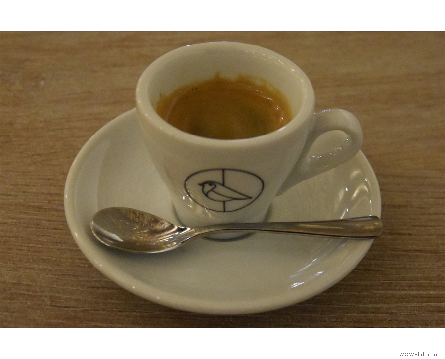 I treated myself to a shot of the guest, a Don Sabino from Costa Rica, which was divine.