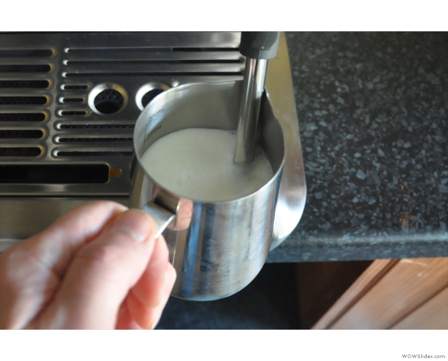 How to steam milk with a Sage coffee machine
