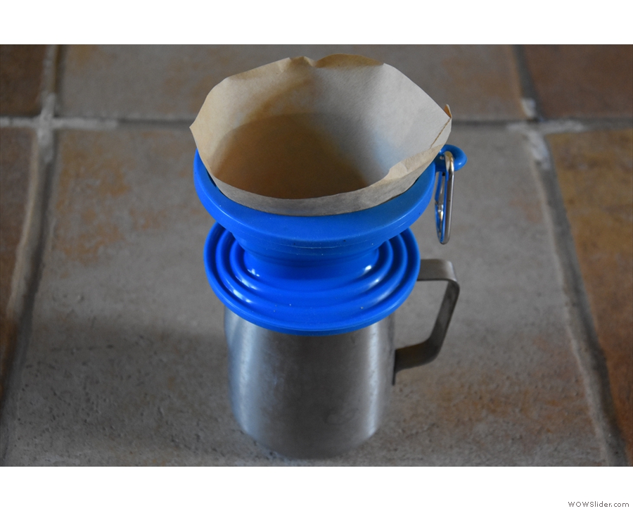 Silicone Collapsible Single Cup Coffee Maker - Cone Filter Drip Brewer