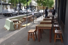 There's plenty of outside seating on Reservoir Street, both on the pavement...