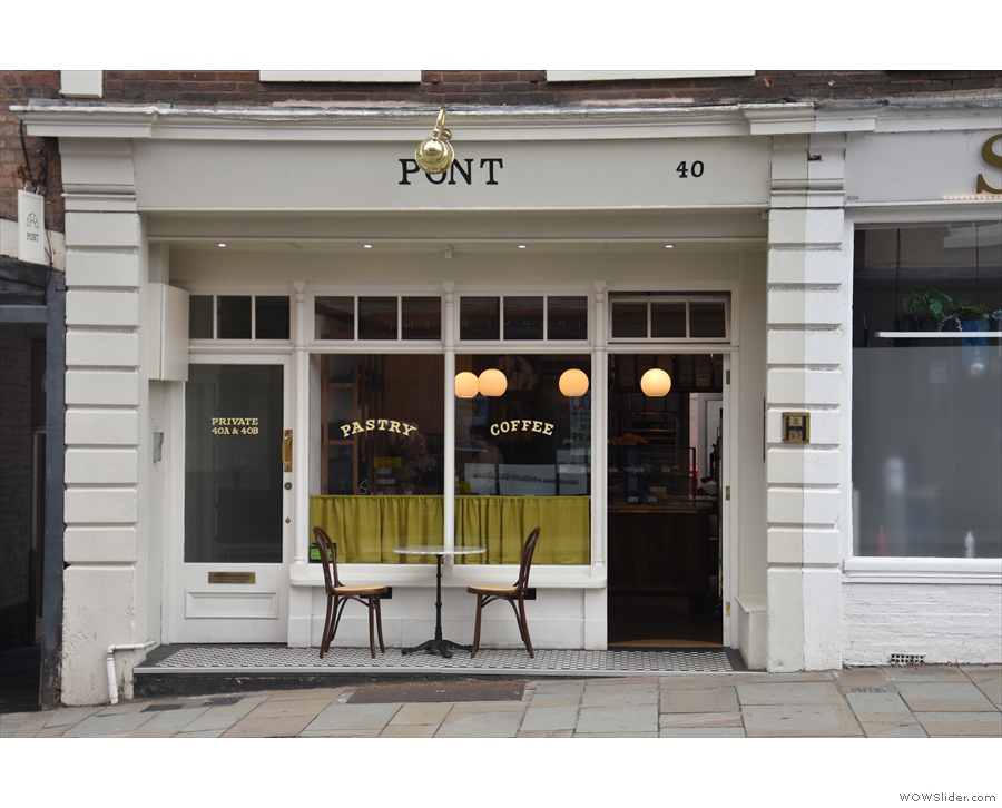 It's Pont, a patisserie which bakes everything on site, as well as serving speciality coffee.