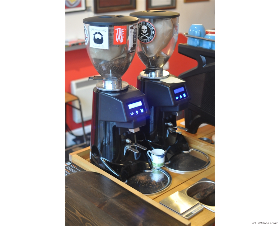 ... and the two espresso grinders.